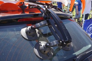 Seasucker Komodo machined alloy minimalist vehicle bike rack that attaches with suction cups
