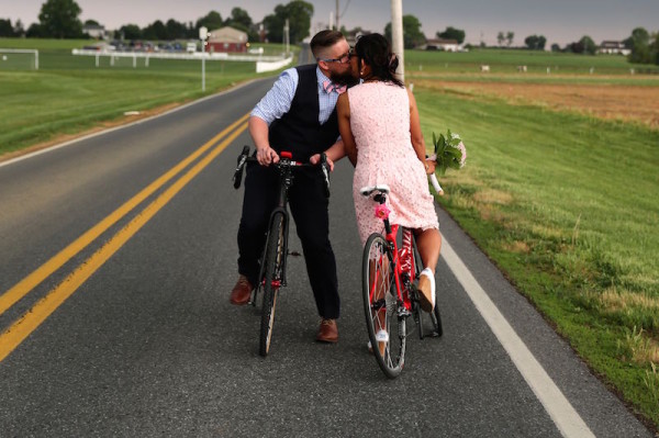 bikerumor pic of the day, wedding day in Lancaster County, PA