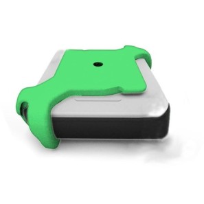 Go Puck portable power bank,  with green Active Mount