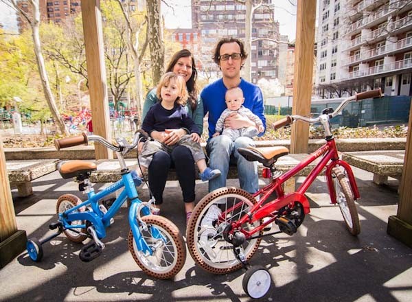 Priority bicycles Start kids bike, family shot