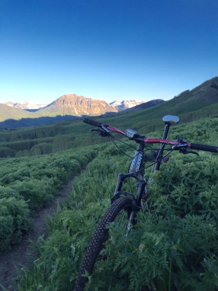 bikerumor pic of the day Deer Creek Trail in  Crested Butte is almost wide open. My morning rides keep getting better and better as the snow continues to melt!