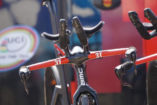 Custom one-piece fork-and-handlebar-and-stem combo from BMC Pro Cycling for Tejay Van Garderen