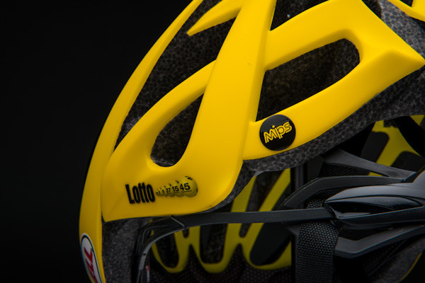 Bell Gage with MIPS helmet, Team LottoNL-Jumbo colors, logos