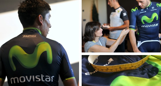 Endura Team Movistar time trial kits, fitting