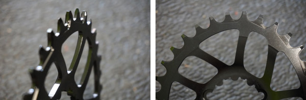 OneUp Components narrow-wide oval chainring collection for sram direct mount mountain bikes
