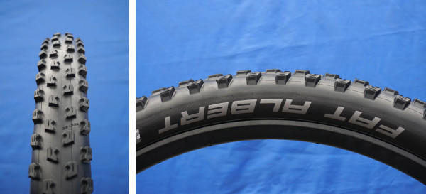 2016 Schwalbe Fat Albert enduro mountain bike tires in front and rear specific treat patterns