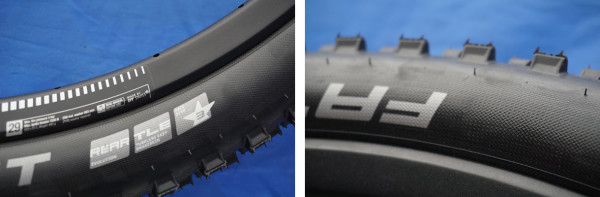 2016 Schwalbe Fat Albert enduro mountain bike tires in front and rear specific treat patterns