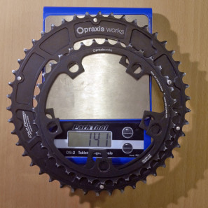 Praxis-Works_cold-forged-chainrings_Cyclocross-CX-Compact_46-36_actual-weight-141g-used
