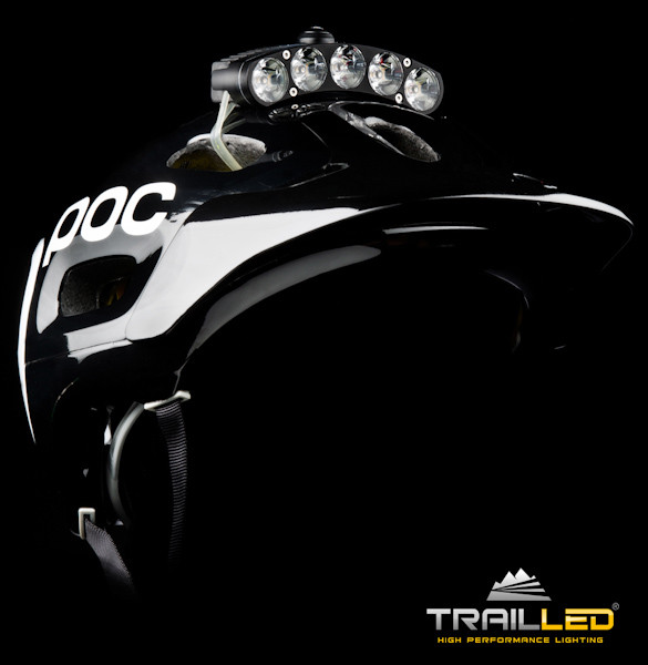 Trail LED DS light on helmet