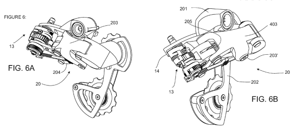 rotor one-way shifter lever with mechanical and hydraulic derailleur patent application drawings on Bikerumor-com