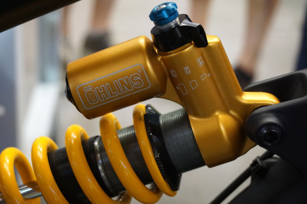 prototype Ohlins coil over rear shock for mountain bikes