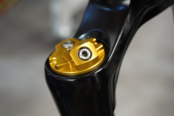 prototype Ohlins damper cartridge for Rockshox Pike and Boxxer forks