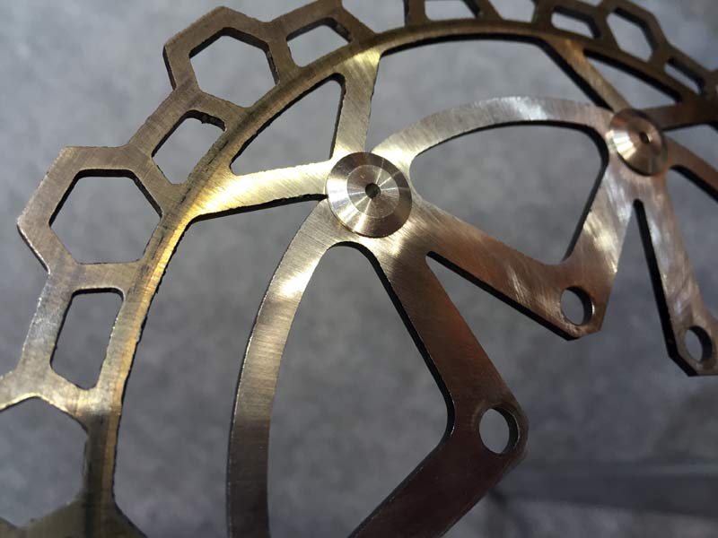 thumbnail image 2 of ALLIGATOR Lightweight Wind Cutter Disc Brake Rotor – Titanium, 140-203mm 2 of 5