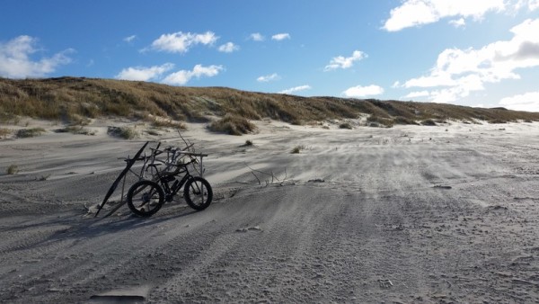 bikerumor pic of the day  on the beach of the Curonian Spit, Lithuania. Bike: Surly Pugsley.