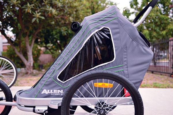Allen Sports XLZ2 child stroller/trailer, side