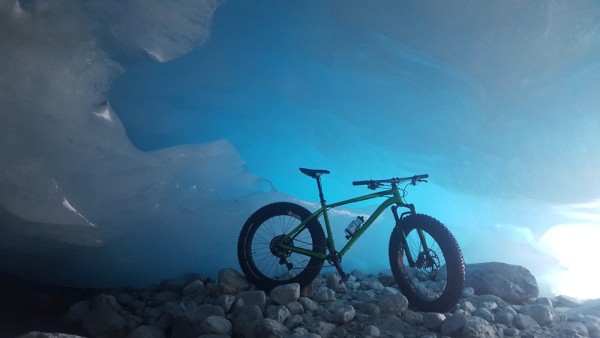 bikerumor pic of the day inside the glacier Zinal in Switzerland