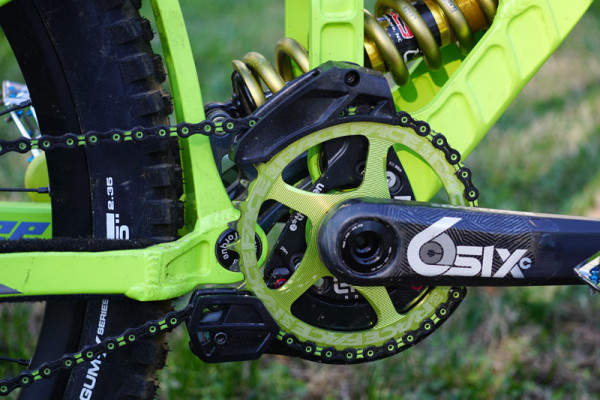 merritt recycles bike shop banshee legend DH mountain bike with custom XTR-Saint Di2 hack