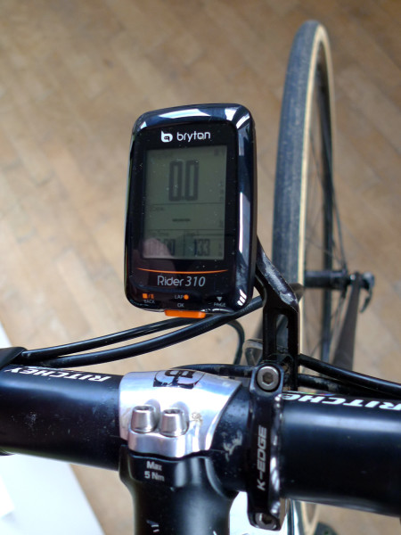 Bryton_Rider-310-budget-GPS-cycling-computer_on-K-Edge-Garmin-mount
