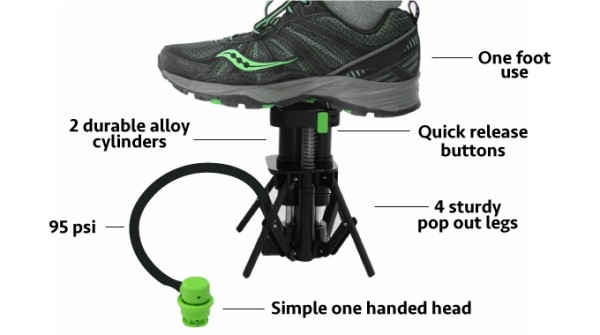Taggio Pro Stepster portable foot pump, features