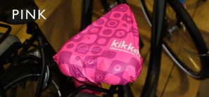 Kikker bike saddle cover keychain, pink