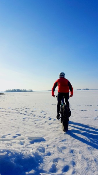 bikerumor pic of the day Early morning crust crusing with the fatbike in Sweden.