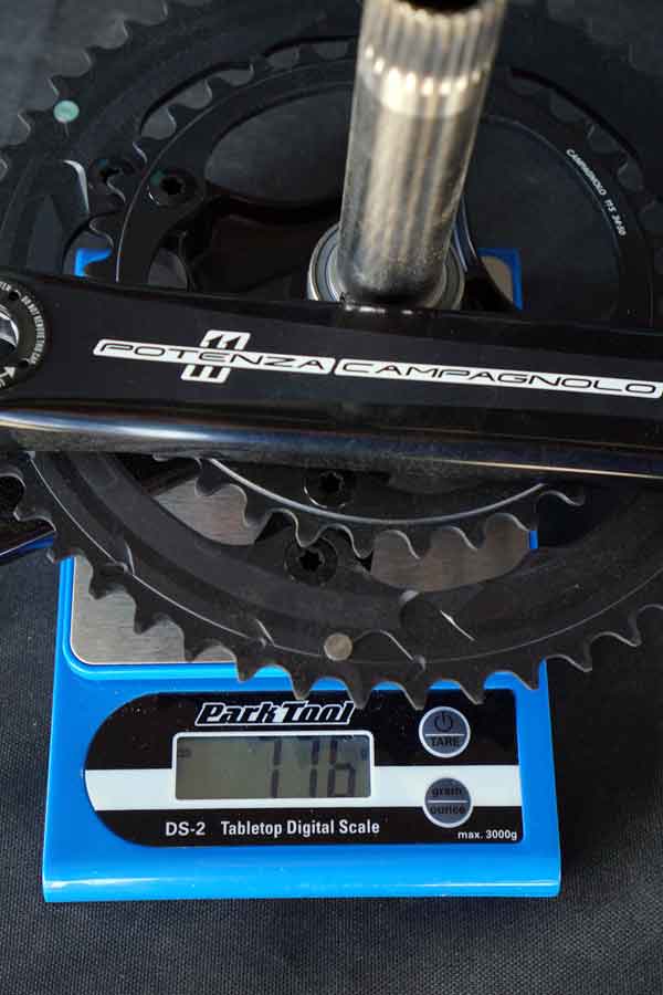 2017 campagnolo potenza actual weights
