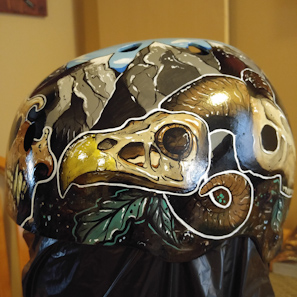 DC Artwork custom painted helmet, eagle skull