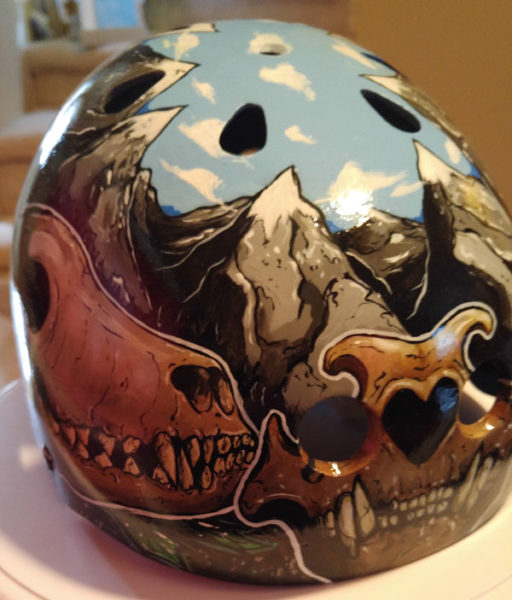 DC Artwork custom painted helmet, top