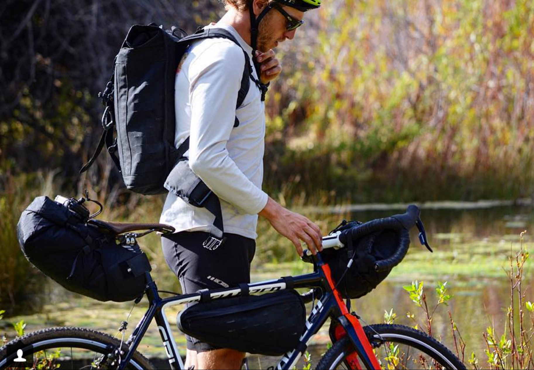 Bikepack and backpack with Vagabond’s modular bags that attach to the bike… or you!
