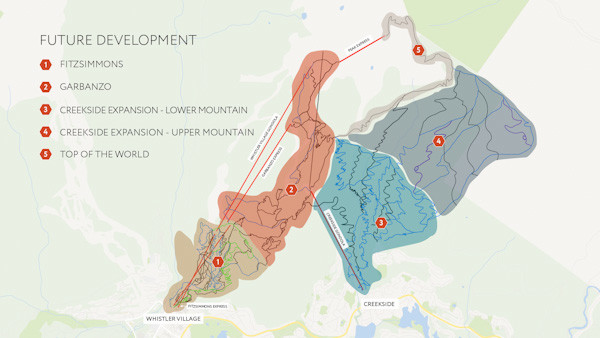 Whistler Bike Park expansion- zone map