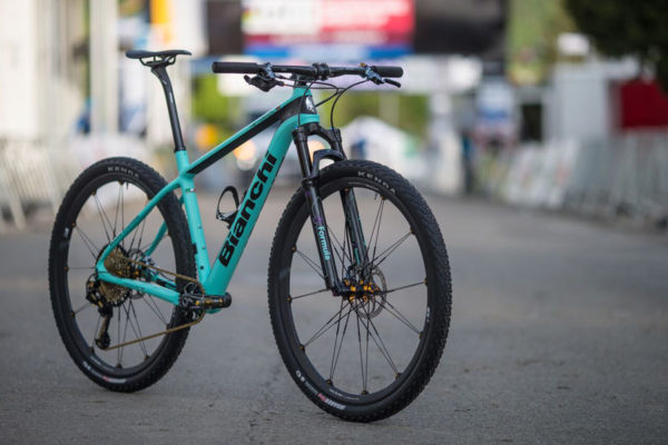 2017 Bianchi Methanol CV hardtail race mountain bike with Countervail vibration damping technology