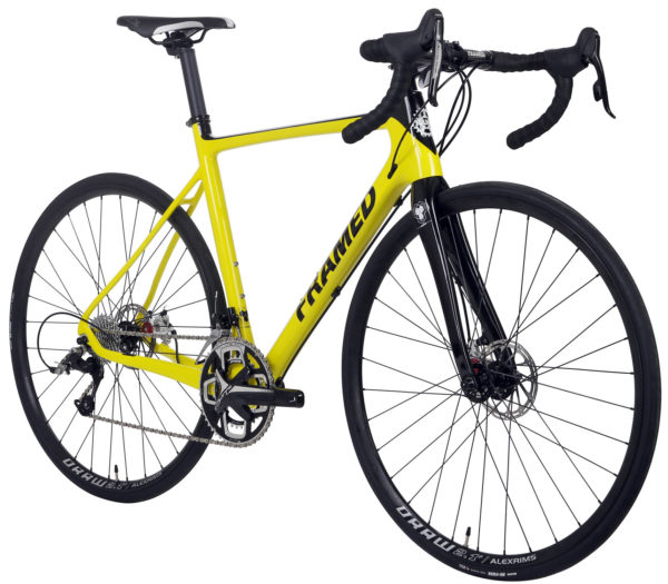 Framed-Rodez_carbon-Rival-22_road-bike_yellow_angled