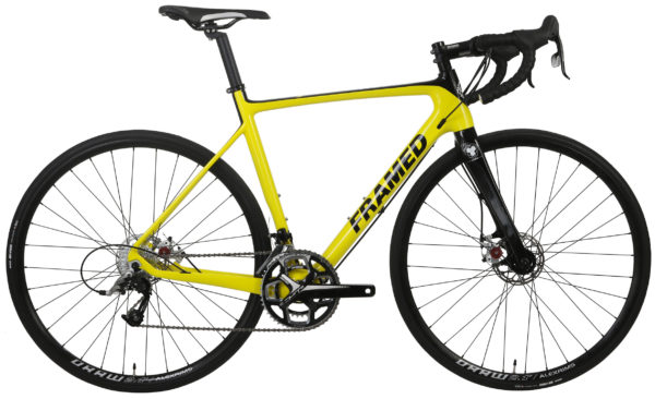 Framed-Rodez_carbon-Rival-22_road-bike_yellow_driveside