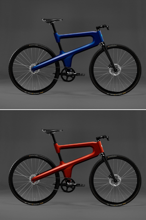 Mokumono cycles, red and blue frames