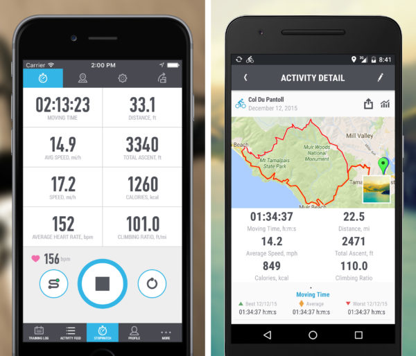 VeloPal_smartphone-ride-tracking-app_StopWatch_Activity_screens