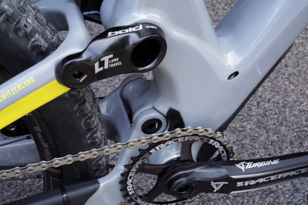 bold cycles linkin trail long travel enduro full suspension mountain bike with rear shock hidden inside frame
