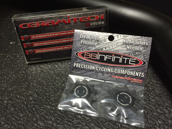 BBinfinite Delrin Ceramitech ceramic bearing rear derailleur pulley wheels actual weights and review