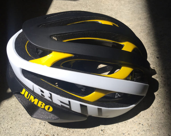 new 2017 bell road bike helmet on lotto jumbo tour de france team riders
