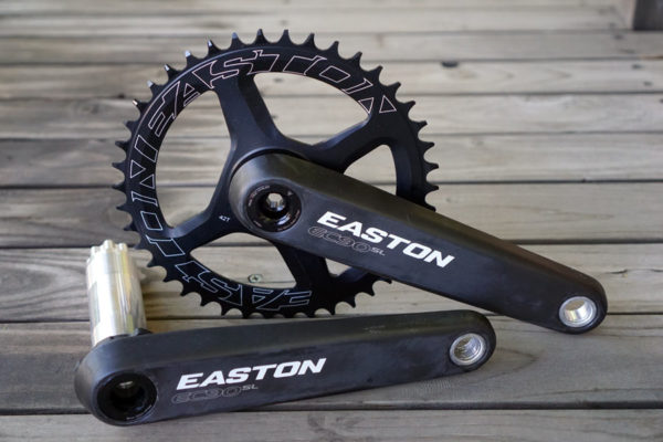 2017 Easton EC90 SL crankset with carbon fiber arms and cinch chainring mounting