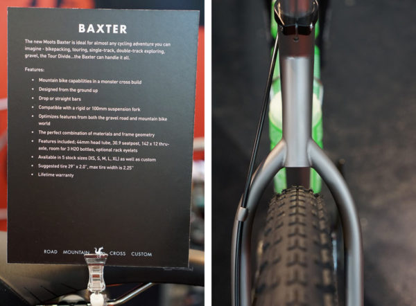 2017 Moots Baxter monster cross drop bar mountain bike for adventure off road touring