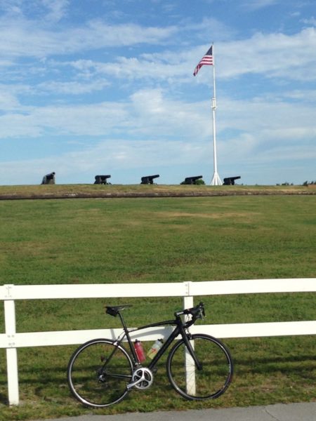 bikerumor pic of the day north carolina state park Fort Macon State Park overlooking ramparts just past sunrise