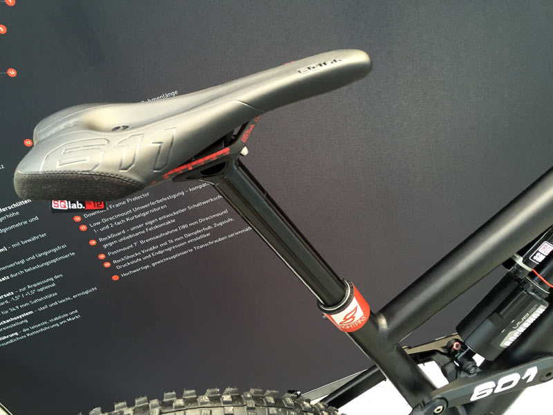 EB16: Eightpins integrated dropper seatpost slides directly into