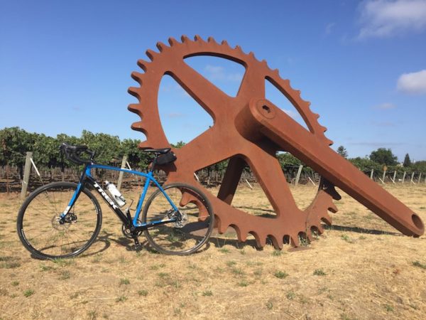 bikerumor pic of the day Oak Knoll District in Napa Valley, California, giant crankset