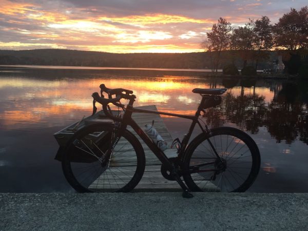 bikerumor pic of the day Upper Greenwood Lake, New jersey, sunset bike ride