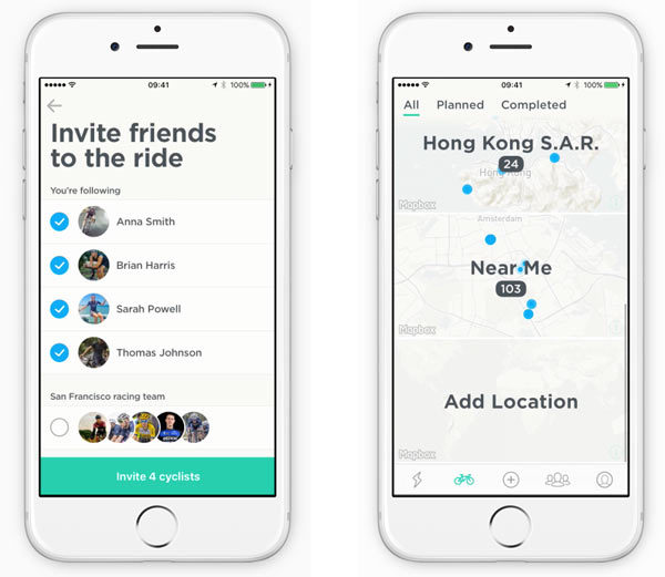 JOIN app lets you easily create cycling routes and share with friends for group rides