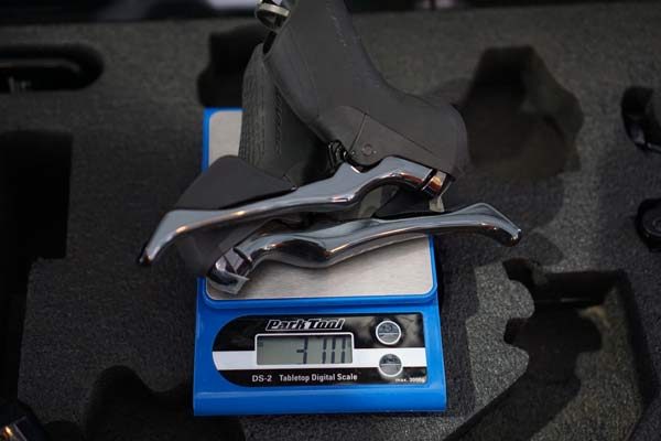 2017 Shimano Dura-Ace R9100 actual weights for the shifter levers
