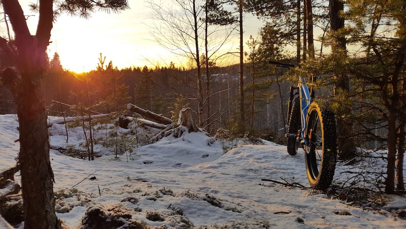 bikerumor pic of the day mountain biking in the snow Nurmijärvi, Finland