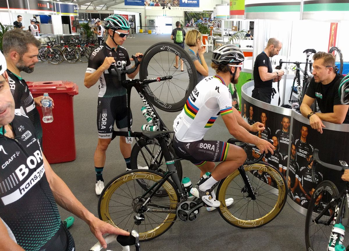 Spotted: Peter Sagan rolls the Gold wheels at the Tour Down Under