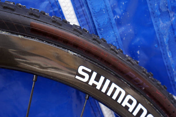 Team Shimano-Maxxis Danny Summerhill pro bike check with his Parlee Chebacco and prototype Shimano carbon tubular wheels