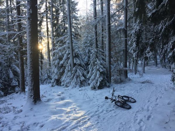 bikerumor pic of the day During a snow bike ride in the Taunus mountains,.